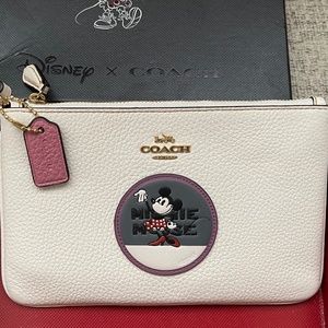 Coach Minnie Mouse Patchwork Wristlet